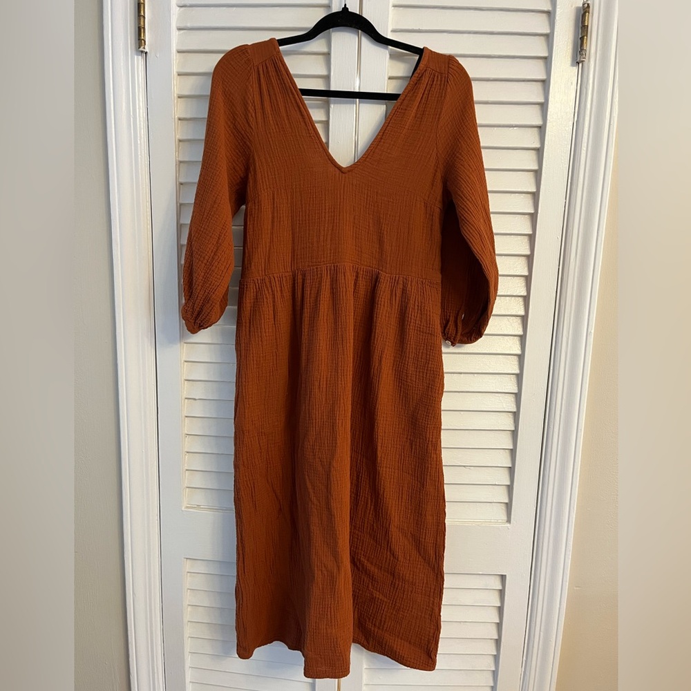 Madewell 3/4 Sleeve Midi Dress